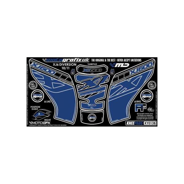 モトグラフィックス ボディパッド KNEE XJ6 DIVERSION 10/11 MT-KY013...