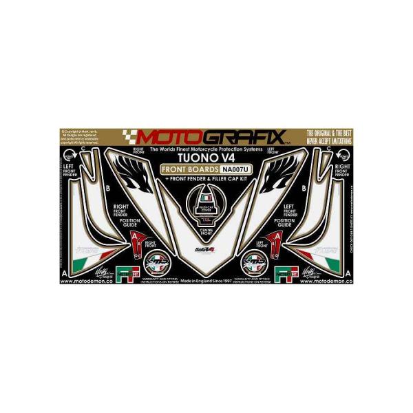 モトグラフィックス ボディパッド FRONT RSV TUONO V4 MT-NA007U
