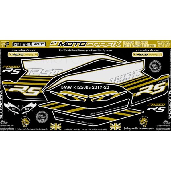 モトグラフィックス ボディパッド FRONT BMW R1250RS 19-20 MT-NB022A...