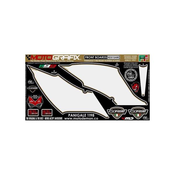 モトグラフィックス ボディパッド FRONT 1199PANIGALE MT-ND015AW