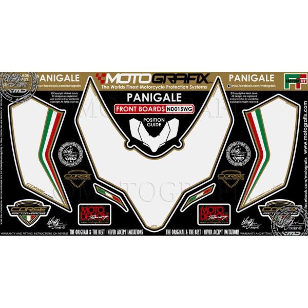 モトグラフィックス ボディパッド FRONT 1199/899 PANIGALE MT-ND015W...