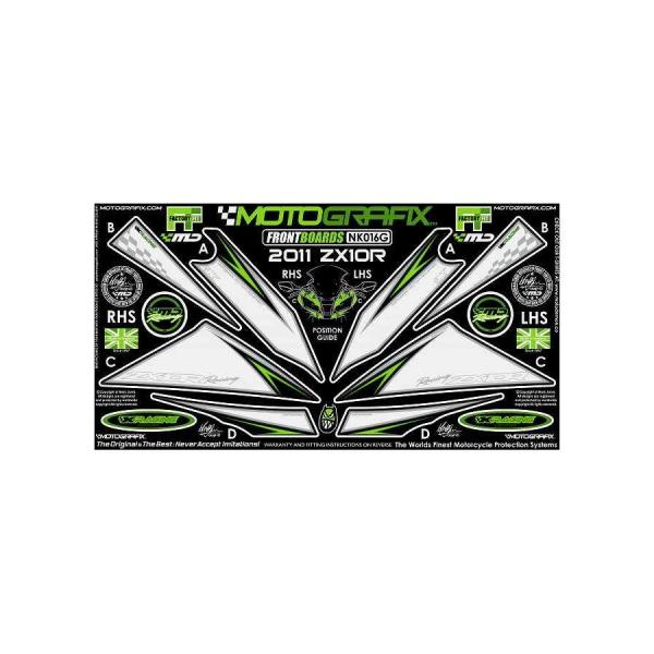 モトグラフィックス ボディパッド FRONT ZX-10R NINJA MT-NK016G