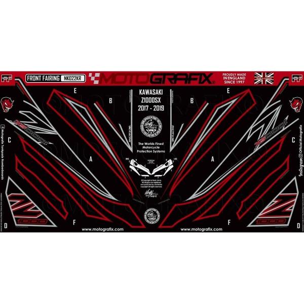 モトグラフィックス ボディパッド FRONT Ninja1000/Z1000SX 17-19 MT-...