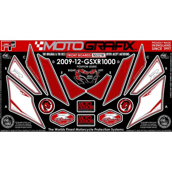 モトグラフィックス ボディパッド FRONT GSX-R1000 L2(12- MT-NS021R