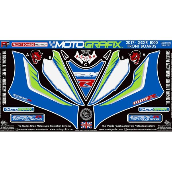 モトグラフィックス ボディーパッド FRONT (MGP) GSX-R1000/R 17/18 MT...