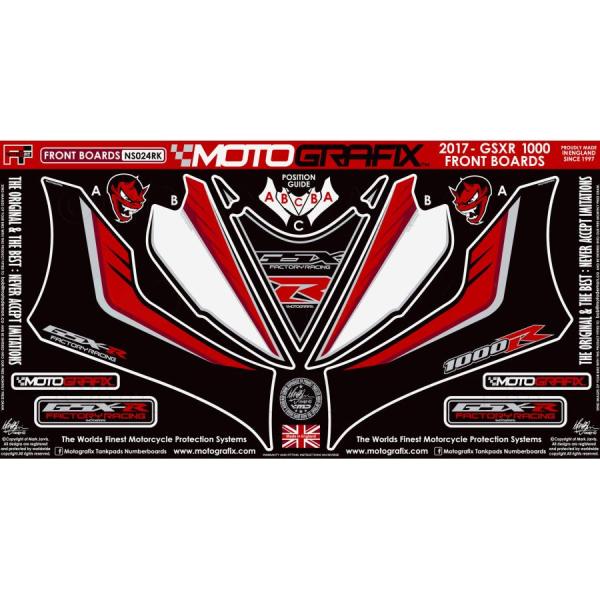 モトグラフィックス ボディーパッド FRONT (RK) GSX-R1000/R 17/18 MT-...