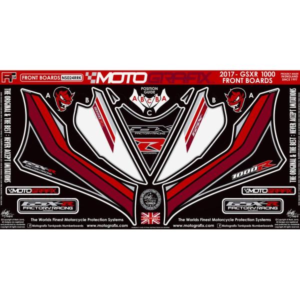 モトグラフィックス ボディーパッド FRONT (RRK) GSX-R1000/R 17/18 MT...