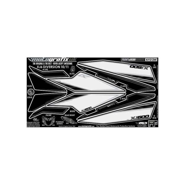 モトグラフィックス ボディパッド FRONT/REAR XJ6 DIVERSION 10/11 MT...