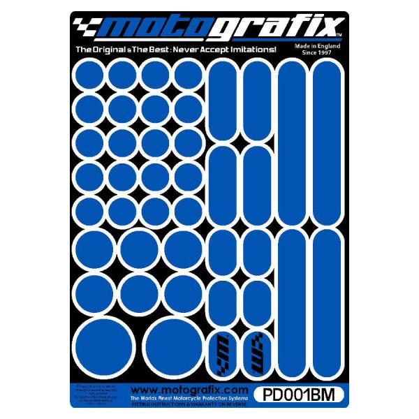 モトグラフィックス タンクパッド ドット ブルーメタリック MT-PD001BM