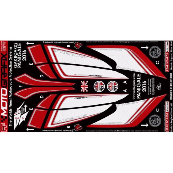 モトグラフィックス ボディパッド REAR PANIGALE 959/1299/S MT-RD017...