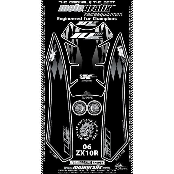 モトグラフィックス ボディパッド REAR ZX-10R NINJA 06/07 MT-RK003K