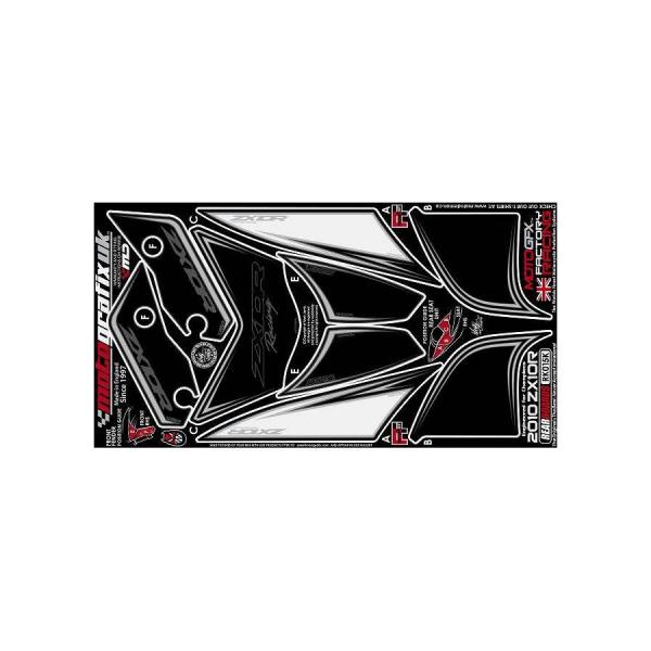 モトグラフィックス ボディパッド REAR ZX-10R NINJA MT-RK015K