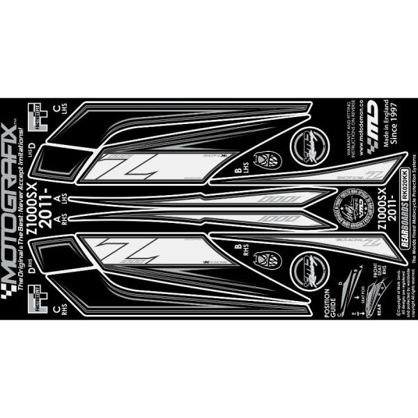 モトグラフィックス ボディパッド REAR Ninja1000/Z1000SX MT-RK020KK