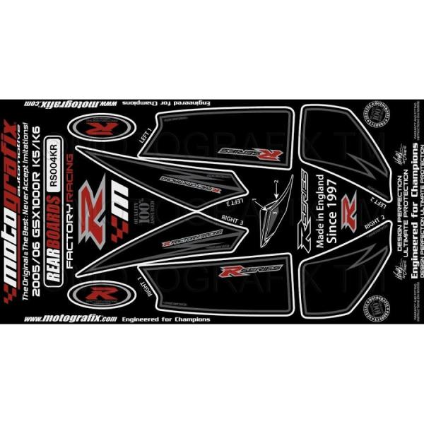 モトグラフィックス ボディパッド REAR GSX-R1000 K5/K6(04-06 MT-RS0...