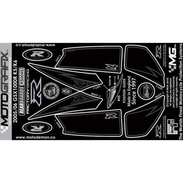 モトグラフィックス ボディパッド REAR GSX-R1000 K5/K6(04-06 MT-RS0...