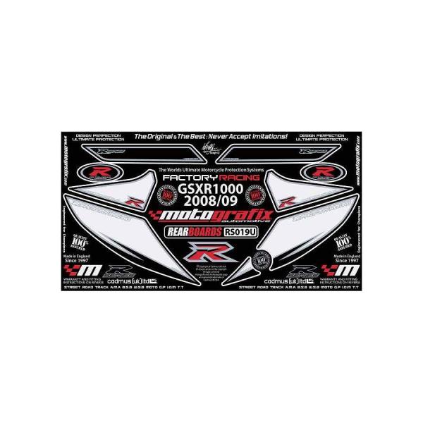モトグラフィックス ボディパッド REAR GSX-R1000 K9/L1(09- MT-RS019...