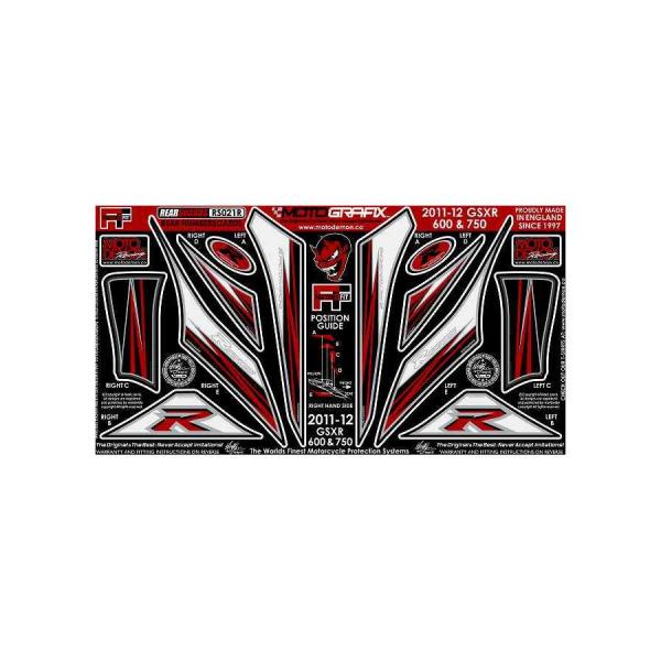 モトグラフィックス ボディパッド REAR GSX-R600/750 L1/L2(11- MT-RS...