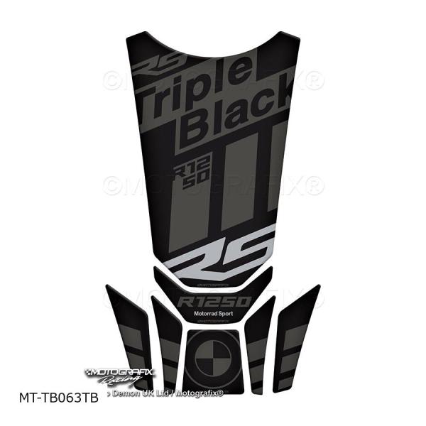 モトグラフィックス タンクパッド R1250RS Triple ブラック Edition MT-TB...