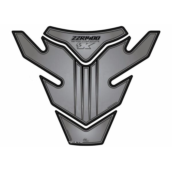 モトグラフィックス タンクパッド シルバー ZX-14R 12-16/ZZR1400 06-11 M...