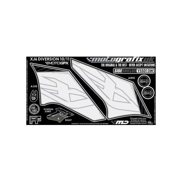 モトグラフィックス ボディパッド SIDE SHIELDS XJ6 DIVERSION 10/11 ...