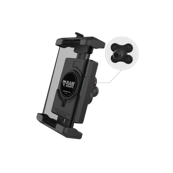 ラムマウント クイックグリッププロ クレイドルホルダー(L) 防振ダンパーボール付 Vibe-Saf...