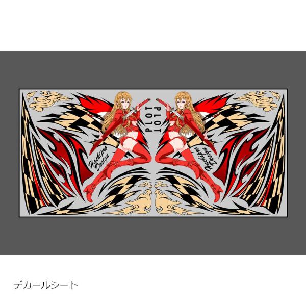 プロト デカール 刀ガール レッド L 汎用 レッド Lサイズ