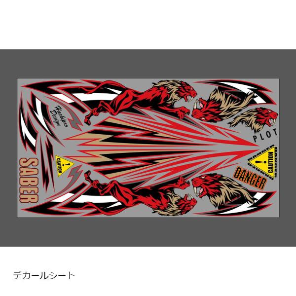 プロト デカール SABER R＆G M 汎用 レッド＆ゴールド Mサイズ