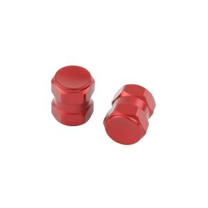 ポッシュフェイス HEX2エアーバルブキャップ 2pcs レッド 000800-02｜rubbermark