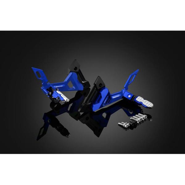 バイカーズ リアフットレスト タンデムステップ L/R2ケ 左右セット ブルー ニンジャ Ninja...