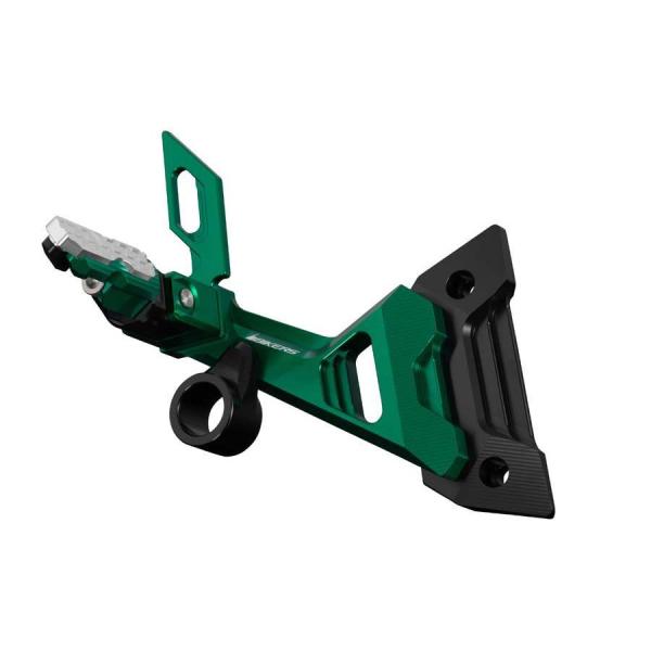 バイカーズ リアフットレスト タンデムステップ L/R2ケ 左右セット グリーン ニンジャ Ninj...