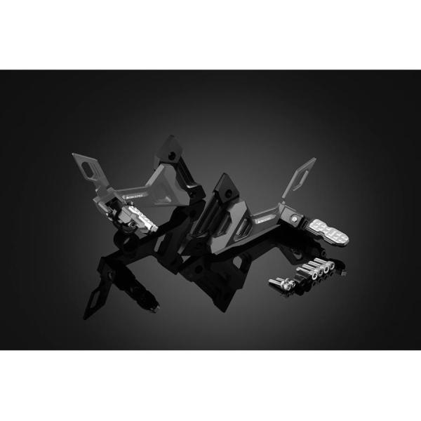 バイカーズ リアフットレスト タンデムステップ L/R2ケ 左右セット グレー ニンジャ Ninja...