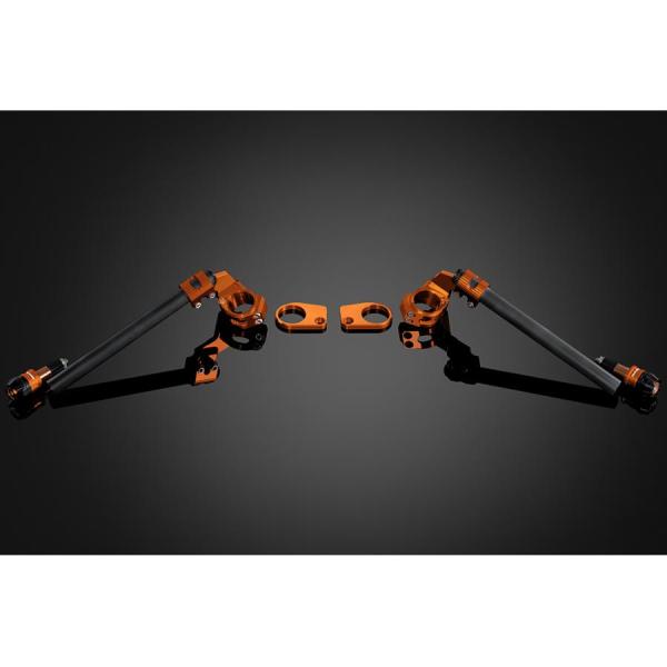 バイカーズ アジャスタブルセパレートハンドル セパハン ブラック/オレンジゴールド ニンジャ Nin...