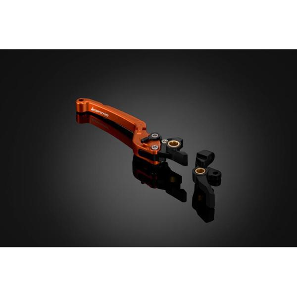 バイカーズ 可倒式アジャスタブルブレーキレバー右オレンジゴールド TRICITY