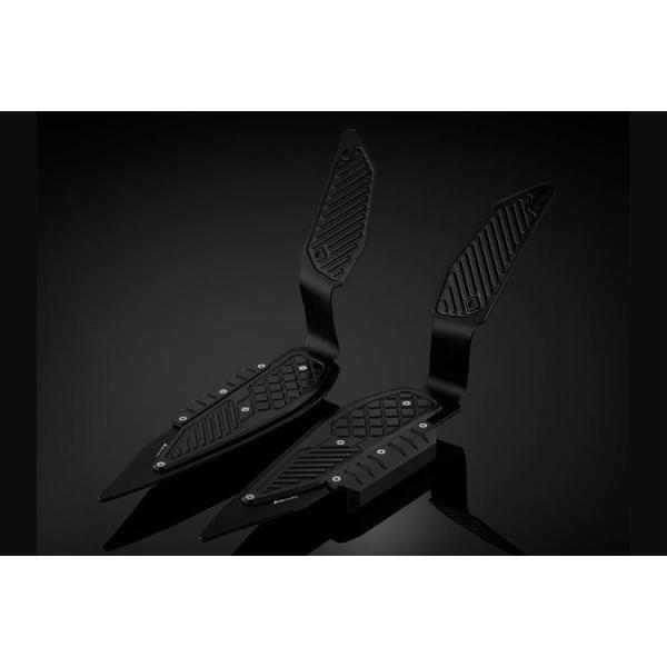 バイカーズ フットレストプレート タンデムステップ ブラック/ブラック 左右セット XMAX BK-...