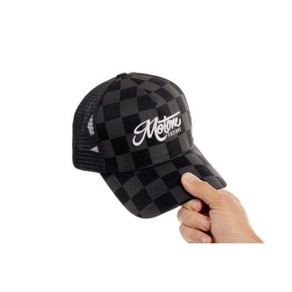 モートーン キャップ BIG CHECK ブラック/グレーチェック  SMK003-R