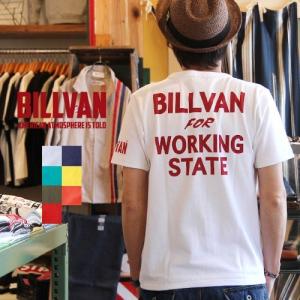 Tシャツ メンズ アメカジ BILLVAN ビルバン アメカジプリント半袖Tシャツ WORKING 726A ヘビーウェイト Tシャツ