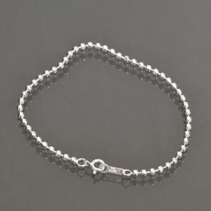 ブレスレット チェーン シルバー925 カットボールチェーン 幅2.5mm 長さ18cm｜鎖 銀 Silver アクセサリー レディース メンズ｜rubby