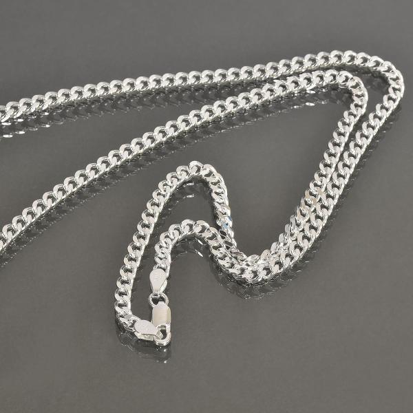 ネックレス チェーン シルバー925 2面カット喜平チェーン 幅3.7mm 長さ50cm｜鎖 銀 S...