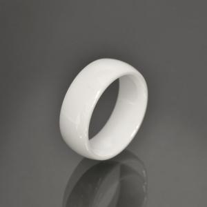 指輪 セラミック シンプルな甲丸リング 幅8.0mm 白 ホワイト｜Ceramic アクセサリー レディース メンズ｜rubby