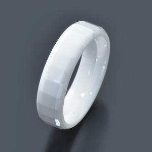 指輪 セラミック ラインカット入りリング 幅6.0mm 白 ホワイト｜Ceramic アクセサリー レディース メンズ｜rubby