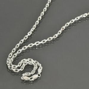 ネックレス チェーン シルバー925 2面カット小豆チェーン 幅4.5mm 長さ70cm｜鎖 銀 Silver アクセサリー レディース メンズ｜rubby