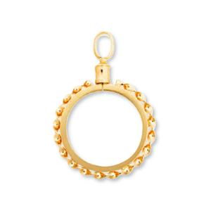 1個売り】 コイン空枠パーツ 18金 イエローゴールド メイプルリーフ