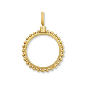 1個売り】 コイン空枠パーツ 18金 イエローゴールド メイプルリーフ