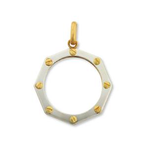 1個売り】 コイン空枠パーツ 18金 イエローゴールド メイプルリーフ