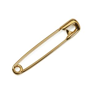 K18YG安全ピン 1個売り】 安全ピン 18金 イエローゴールド 無垢の安全ピン 縦60.0mm