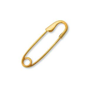 1個売り】 安全ピン 18金 イエローゴールド ネジ切り安全ピン 縦55.0mm