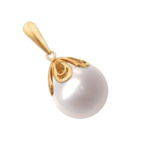 ペンダントトップ 18金 イエローゴールド あこや真珠ペンダント 7.0mm