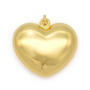 1個売り】 チャームパーツ 18金 イエローゴールド ハート型チャーム