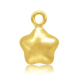 1個売り】 チャームパーツ 18金 イエローゴールド 星型チャーム 中空