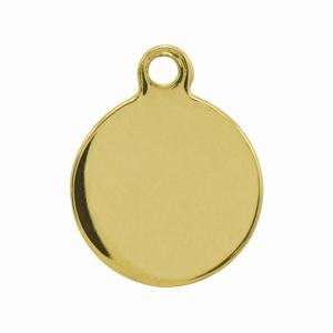 1個売り】 チャームパーツ 18金 イエローゴールド プレートチャーム